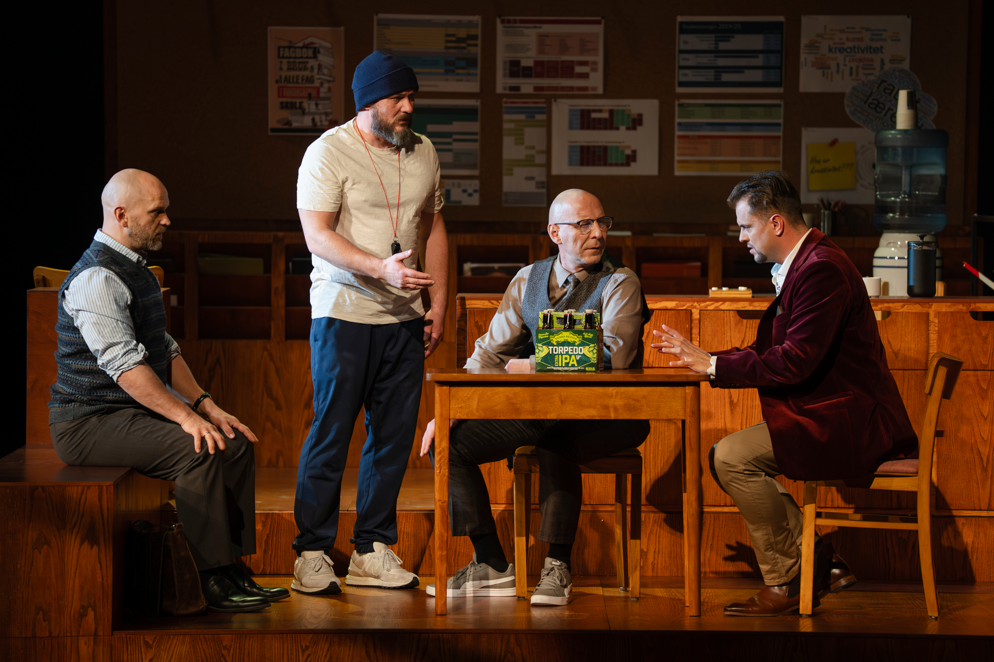 Martins – Lauris Dzelzītis, Tomijs – Gints Grāvelis, Pēters – Dainis Gaidelis, Nikolajs – Gints Andžāns // Foto – Marko Rass